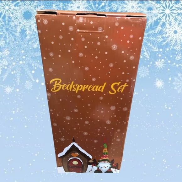 Christmas Twin Bedding 3 Pcs Lightweight Patchwork Quilt Set, New - Picture 3 of 7